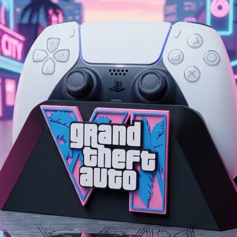 پایه دسته ps5 طرح GTA 6 استند دسته پلی استیشن